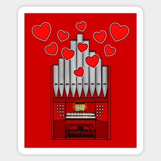 Valentines Day Church Organ Wedding Organist Anniversary Magnet